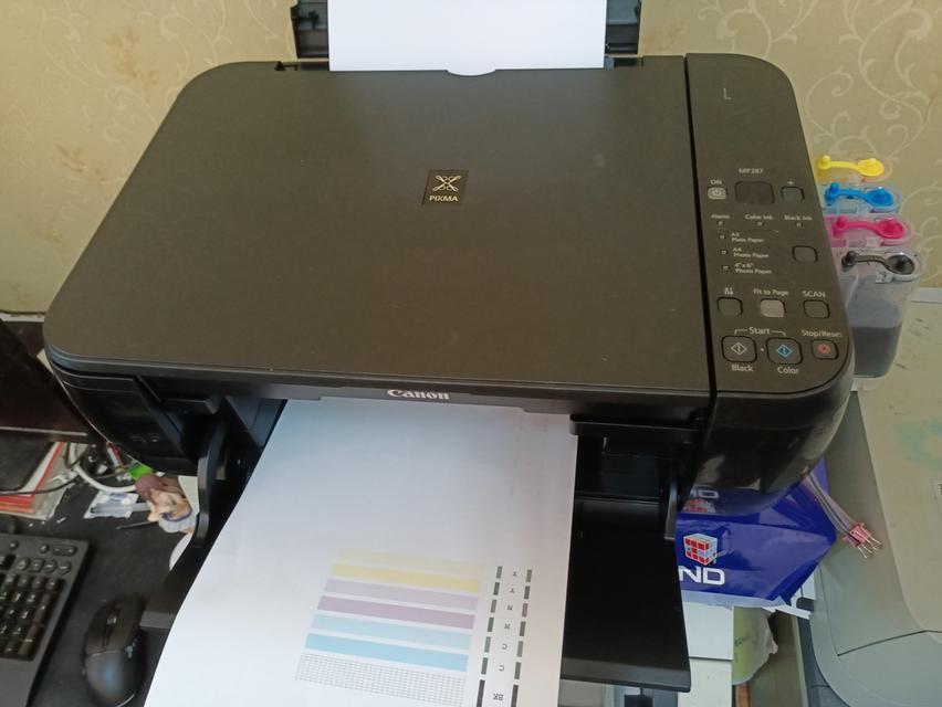 ปริ้นเตอร์Canon mp 287 มือสอง ติดแทงค์ พร้อมใช้