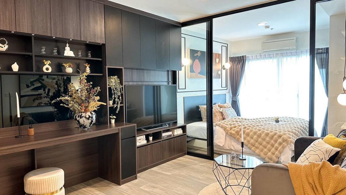 Condo Fuse Miti Sutthisan-Ratchada ใกล้ MRT สุทธิสาร 34.6 ตารางเมตร 1 ห้องนอน ชั้น8 เฟอร์บิ้วท์อินสุดหรู ตกแต่งตามรูป 1