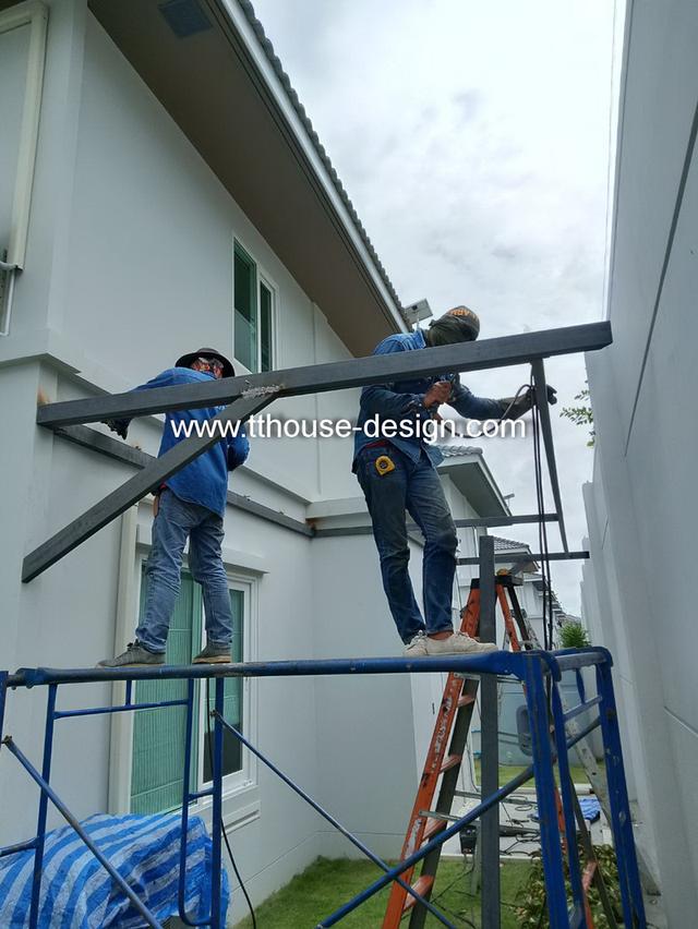 รับเหมา ต่อเติม โครงหลังคา กันสาด ห้องครัว เทพื้น ปูกระเบื้อง 0950920028 11