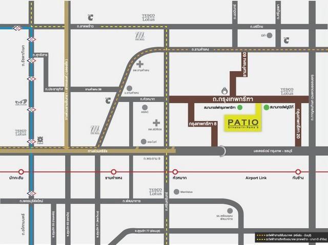 PB5108 ให้เช่าทาวน์โฮม โครงการ พาทิโอ ศรีนครินทร์-พระราม 9 ถนนกรุงเทพกรีฑา บ้านหันหน้าทิศใต้ ติดสนามกอล์ฟกรุงเทพกรีฑา  15