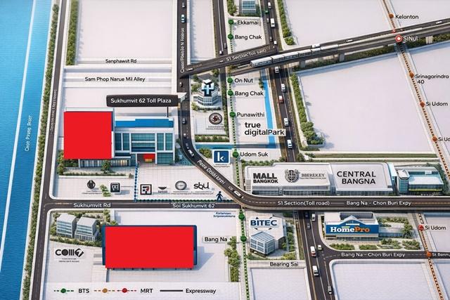 สำนักงานเขตบางนา 770ม. BTSบางนา1กม. อุดมสุข 1.6 กม.เช่าที่ดินพร้อมอาคารออฟฟิศ 3ชั้น และโกดังขนาดเล็ก 5นอน 5น้ำ ไบเทค บาง 6