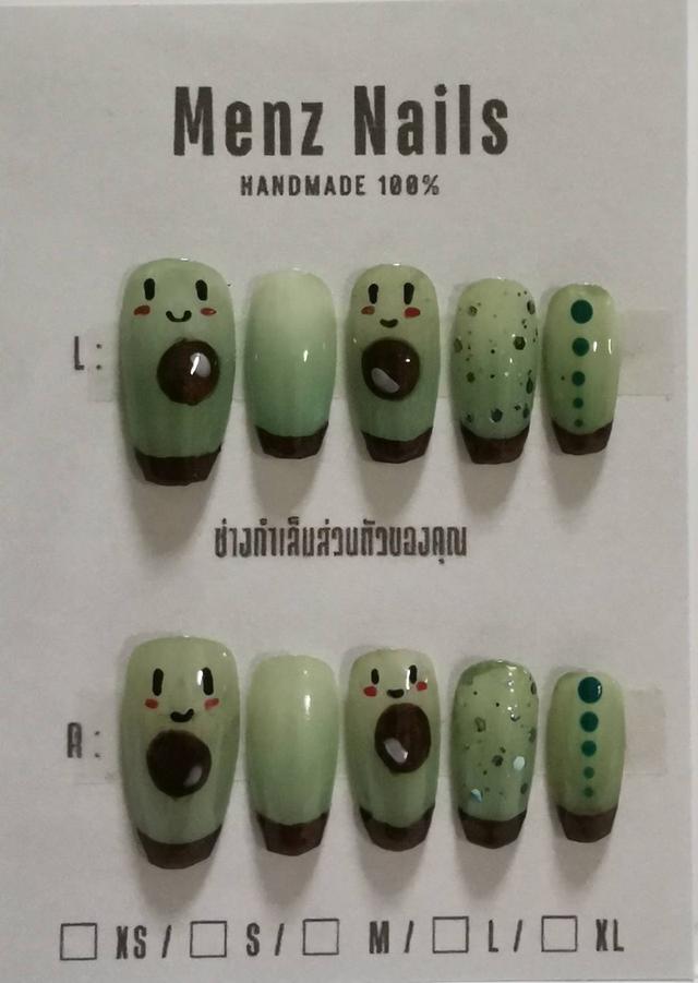 งานเล็บเพ้นท์เล็บ งานแฮนด์เมด 100% สำหรับเล็บมือและเล็บเท้า รูปที่ 2
