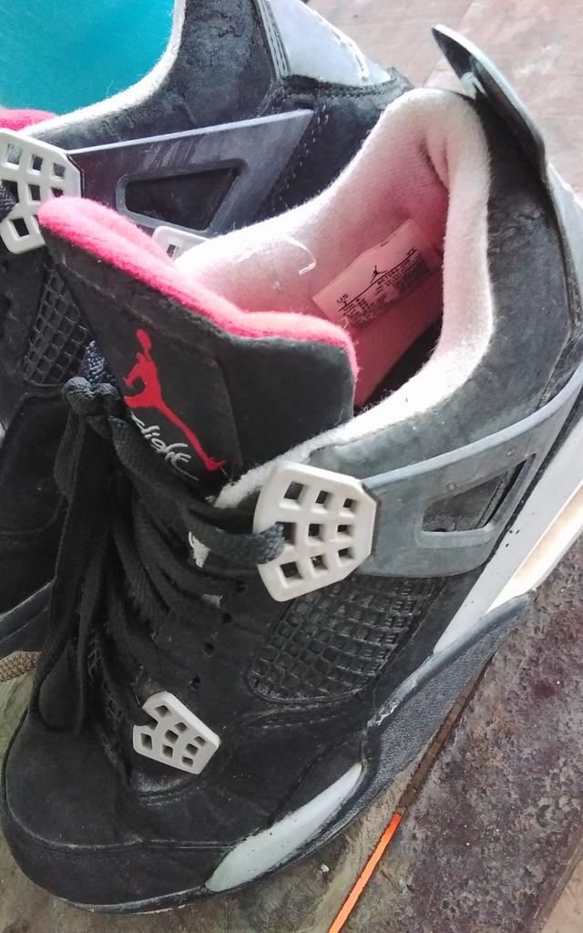 Nike air Jordan 4 retro black canvas 40"