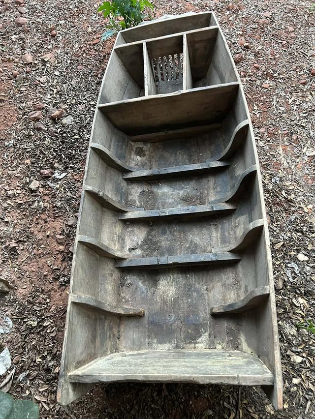 เรือไม้โบราณ เรือไม้เก่า ขนาดยาว2เมตร กว้าง80ซม ไม้สักทองทั้งลำ เรือไม้ใช้ทางการเกษตร รูปย่อยที่ 3