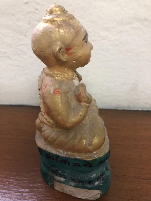 กุมารทอง ตุ๊กตาทอง ฐาน 9 เทพนิมิตร หลวงปู่แย้ม วัดสามง่าม ปี 2548 พิมพ์กลาง หลังตรง ยุคต้น นัดรับ บางบอน 1 4