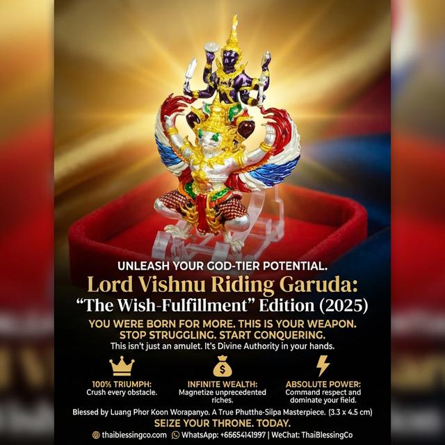 ðĶ
AstraSovereign: The Vishnu-Garuda "Universal Abundance" Statuette (2025 Collectorâs Edition by Luang Phor Koon, Wat Banglang) āļĢāļđāļāļĒāđāļāļĒāļāļĩāđ 3