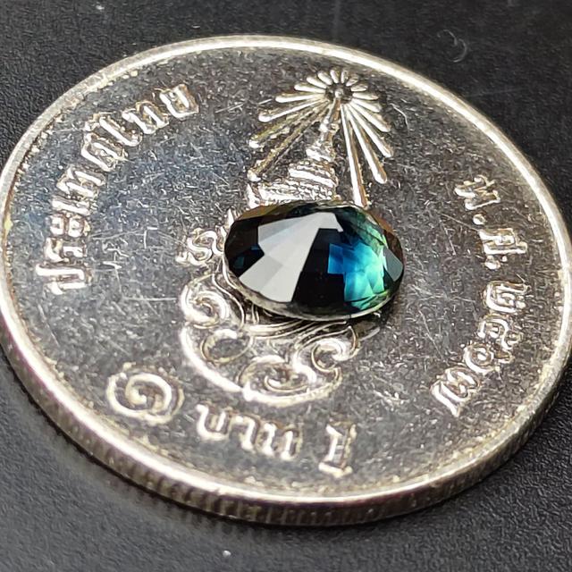 💎 พลอยไพลิน เผาเก่า 💎 น้ำหนัก 0.75 กะรัต รูปที่ 5
