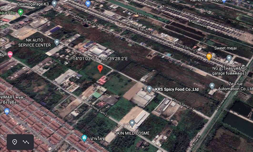 ขายที่ดิน 2 ไร่ คลองสาม 1/17 (คลองหลวง) แปลงสวยสี่เหลี่ยม ลดเหลือ 18,000/ตร.ว. 1