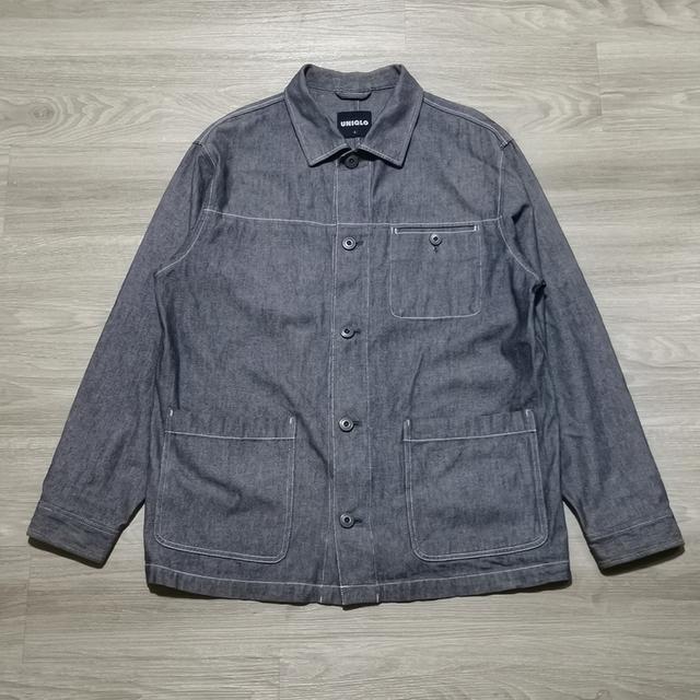 UNIQLO Denim Work Shirt เสื้อคลุมยีนส์ทรงช่าง เ รูปย่อยที่ 2
