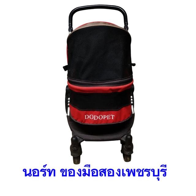 รถเข็นสุนัข แมว Dodopet DX669 คันใหญ่ สีดำแดง มือสอง