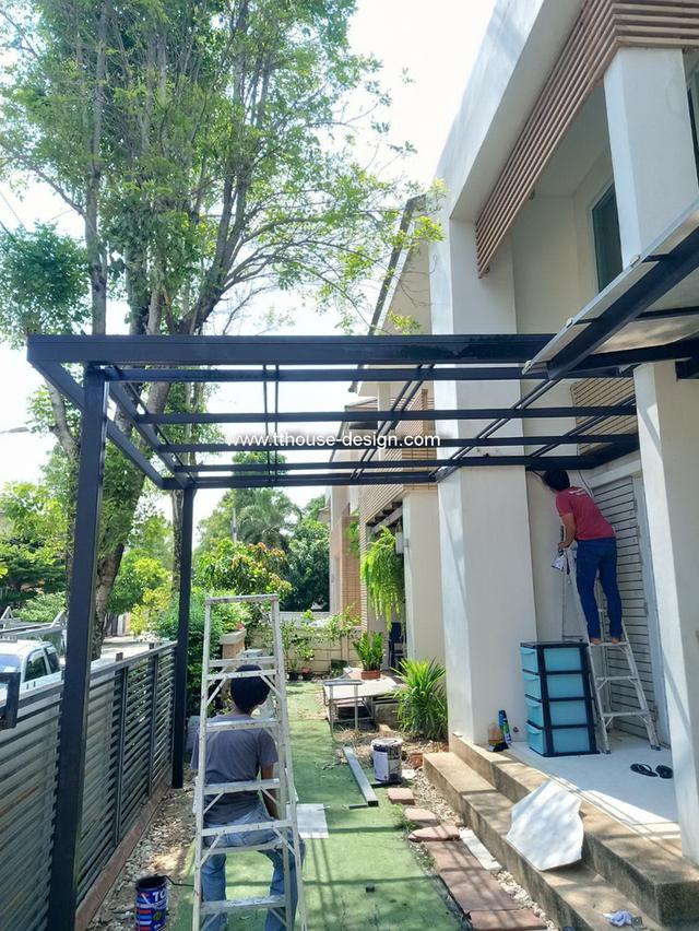 รับเหมาต่อเติม โครงหลังคา กันสาด ห้องครัว เทพื้น ปูกระเบื้อง Line dddesign23 2