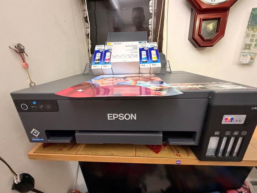 EPSON L11050 + INK TANK เชื่อมต่อ Wi-Fi ใช้งานไร้สาย พร้อมของแถมราคาราว 1,500 บาท มีประกันศูนย์