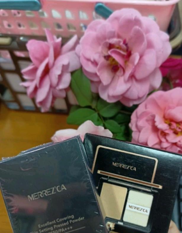 Merrez'ca Excellent Covering Skin Setting Pressed Powder 7g #Light Beige 3