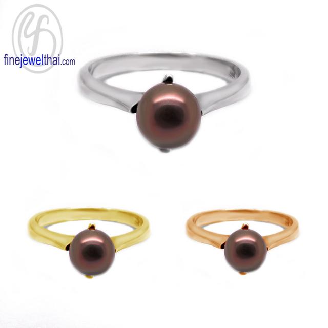 Finejewelthai แหวนมุกแท้ มุกน้ำจืด แหวนเงินแท้925 - R1015pl-b