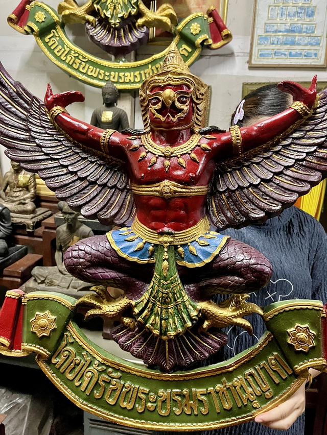พญาครุฑ รูปหล่อองค์ครุฑ ครุฑองค์ใหญ่ ขนาด70ซม ครุฑแขวนผนัง 6