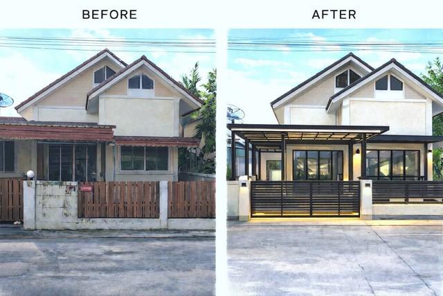 ขายบ้านหนองตำลึงอมตะนครชลบุรีบ้านแฝดชั้นเดียวรีโนเวทพร้อมอยู่ ม.อยู่สบายริมน้ำ (ฝั่งนิคมอมตะนคร) พื้นที่ 36 ตรว 3 นอน 2 4