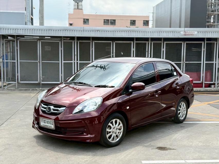 HONDA BRIO AMAZE 1.2V TOP 2013 สีแดง มือเดียวป้ายแดง