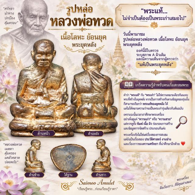 🔅รูปหล่อหลวงพ่อทวด เนื้อโลหะ ย้อนยุค
