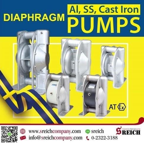 Diaphragm pump Air pump ไดอะแฟรมปั๊ม ปั๊มสารเคมี ปั๊มของเหลวหนืดขับเคลื่อนด้วยลม