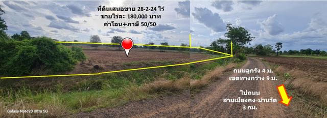 ขาย ที่ดิน แยกจากถนนสายเมืองคง-บ้านวัด ทล.2160 เข้า ย่านชุมชนบ้านเก่า สภาพที่นา 28 ไร่ 2 งาน 24 ตรว ห่างจากถนนคอนกรีตเพี 3