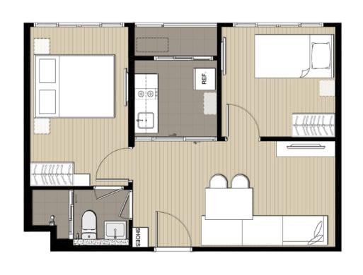 ขายเอลลิโอ เดล มอสส์ พหลโยธิน 34 ตึก A ชั้น 2 ห้องมุม ใกล้รถไฟฟ้า BTS เสนานิคม 5