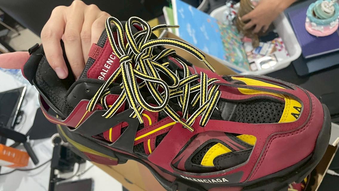 Balenciaga Track Sneaker Bordeaux Burgundy Black Yellow 1