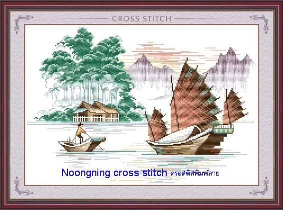 ร้าน Noongning Cross stitch ครอสติสพิมพ์ลาย จำหน่ายอุปกรณ์ครอสติส ภาพติดเพชร1672 6