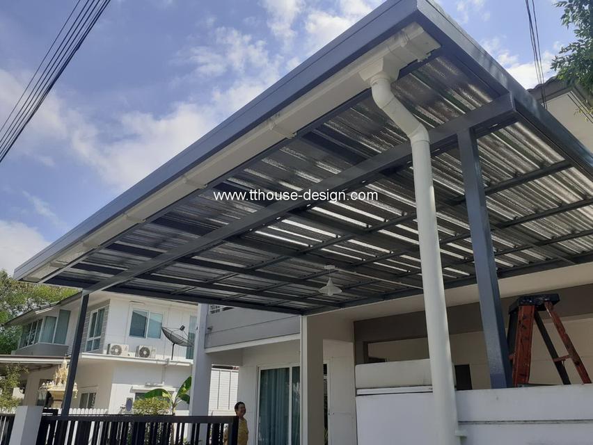 รับเหมา ต่อเติม โครงหลังคา กันสาด line : dddesign23 รูปที่ 9