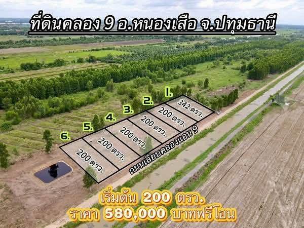 ที่ดินถูกโปรดีแบ่งจ่ายได้1ปีฟรีขุดบ่อที่คลอง9หนองเสือปทุมธานี 6