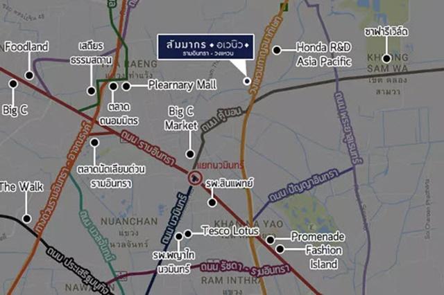 รามอินทรา-วงแหวน MRT คู้บอน 2.5 กม. มอเตอร์เวย์ ให้เช่าโฮมออฟิศ 4 ชั้น 22ตรว.สัมมากร อเวนิว 295ตรม ทำเลดีมาก 4นอน 4น้ำ 5 5