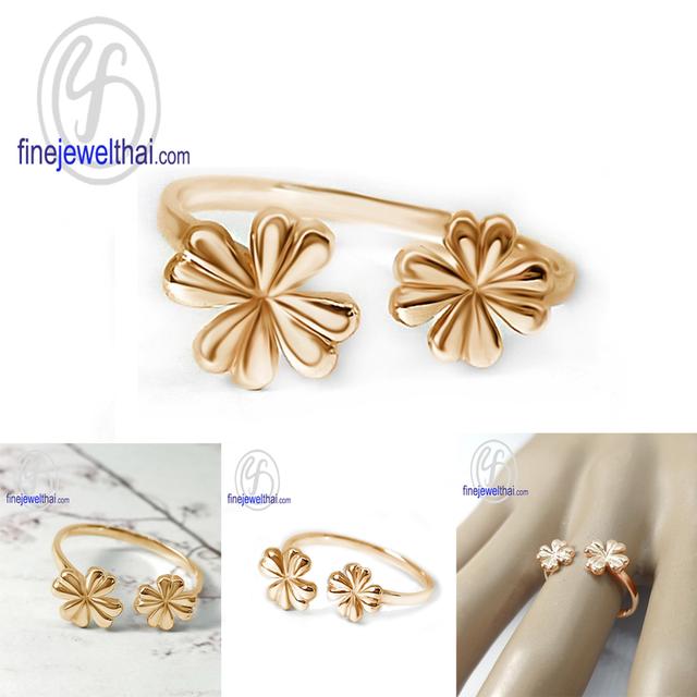 Finejewelthai แหวนใบโคลเวอร์-แหวนเกลี้ยง-แหวนเงินแท้925-R143900 รูปที่ 6