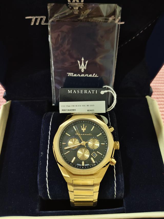MASERATI นาฬิกาข้อมือผู้ชาย Stile รุ่น R8873642001 สีทอง