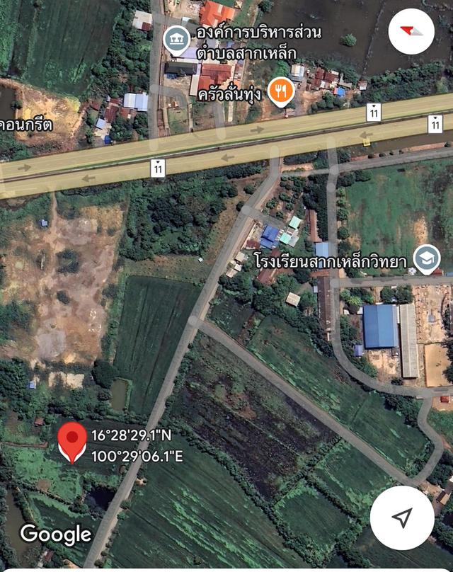 ขาย ที่ดิน สากเหล็ก พิจิตร 6-0-42 ตร.ว. 6