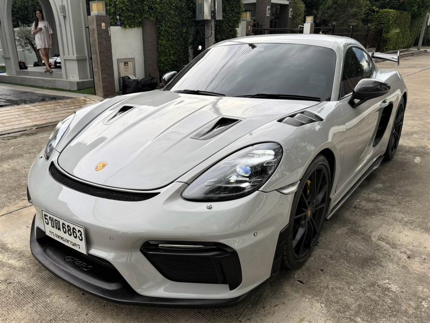 PORSCHE 718 CAYMAN 2.0 Turbo 2018 สีดำ WRAP สีเทา ชุดแต่ง GT4 RS รอบคัน รถสวยสุด ออฟชั่นล้น รูปย่อยที่ 1