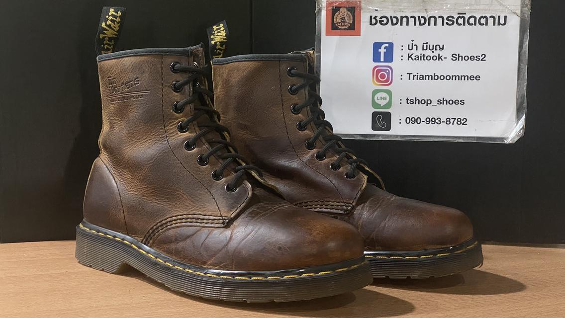 Dr Martens 1460 Crazy Horse  Leather (Brown/Aztec) รับประกันแท้ - มือสอง