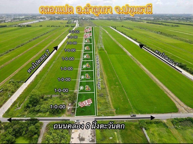 ที่ดินทำเลดีย่านชุมชนใกล้ถนนหลักหลังวัดดอนใหญ่ ลำลูกกาปทุมธานี T.062-1574449 ขนาด 1ไร่.- 2,900,000.฿ 8