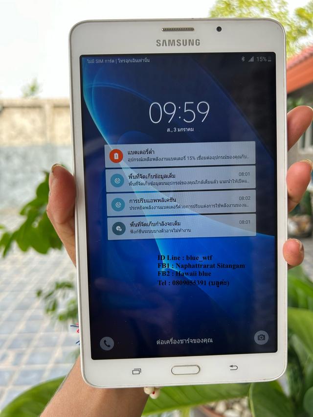 Samsung TabA จอ7นิ้ว ใส่ซิมโทรได้ รองรับ4G ใช้งานปกติ สภาพสวย  3
