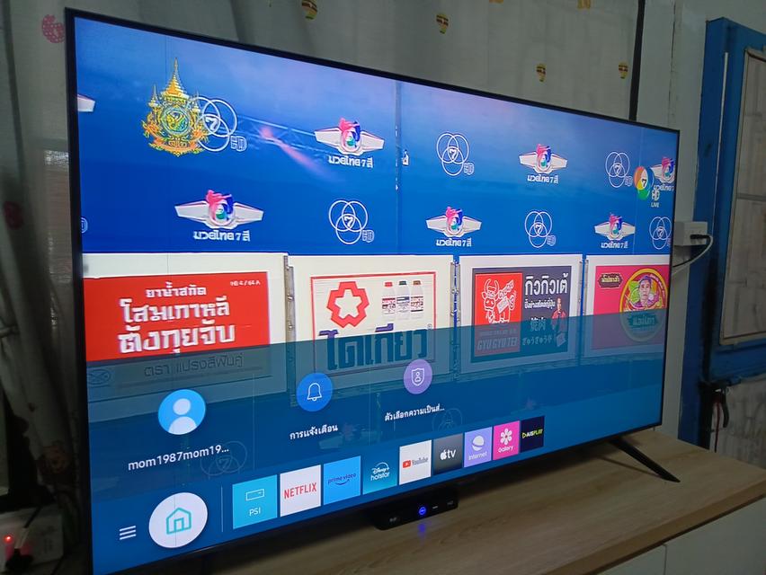 Samsung 55 นิ้ว Smart TV Google 4k เชื่อมต่อ WiFi ได้อุปกรณ์กับกล่องมีครบ ประกันศูนย์มีเป็นเครื่องใช้เองนะการใช้งานน้อยมากสภาพ 100% ของใหม่แกะกล่อง 2