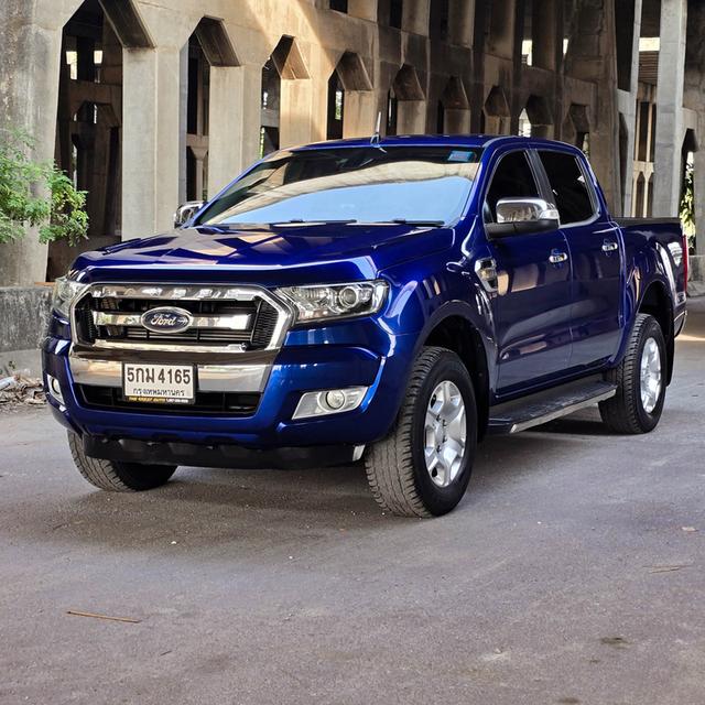 FORD RANGER 2.2 XLT HI-RIDER DOUBLE CAB ตัวสูง ปี 2016 เกียร์ AUTO เครื่องยนต์ดีเซล สีน้ำเงิน รถบ้านพร้อมใช้งาน ไมล์เพียง 262,777 km. 1