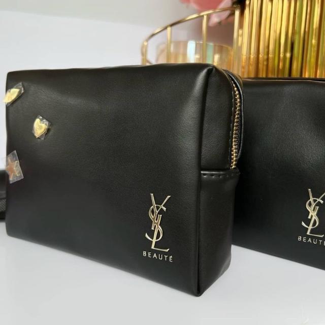 YSL Beaute Black Makeup Bag Pouch  -  ปักดาว 2