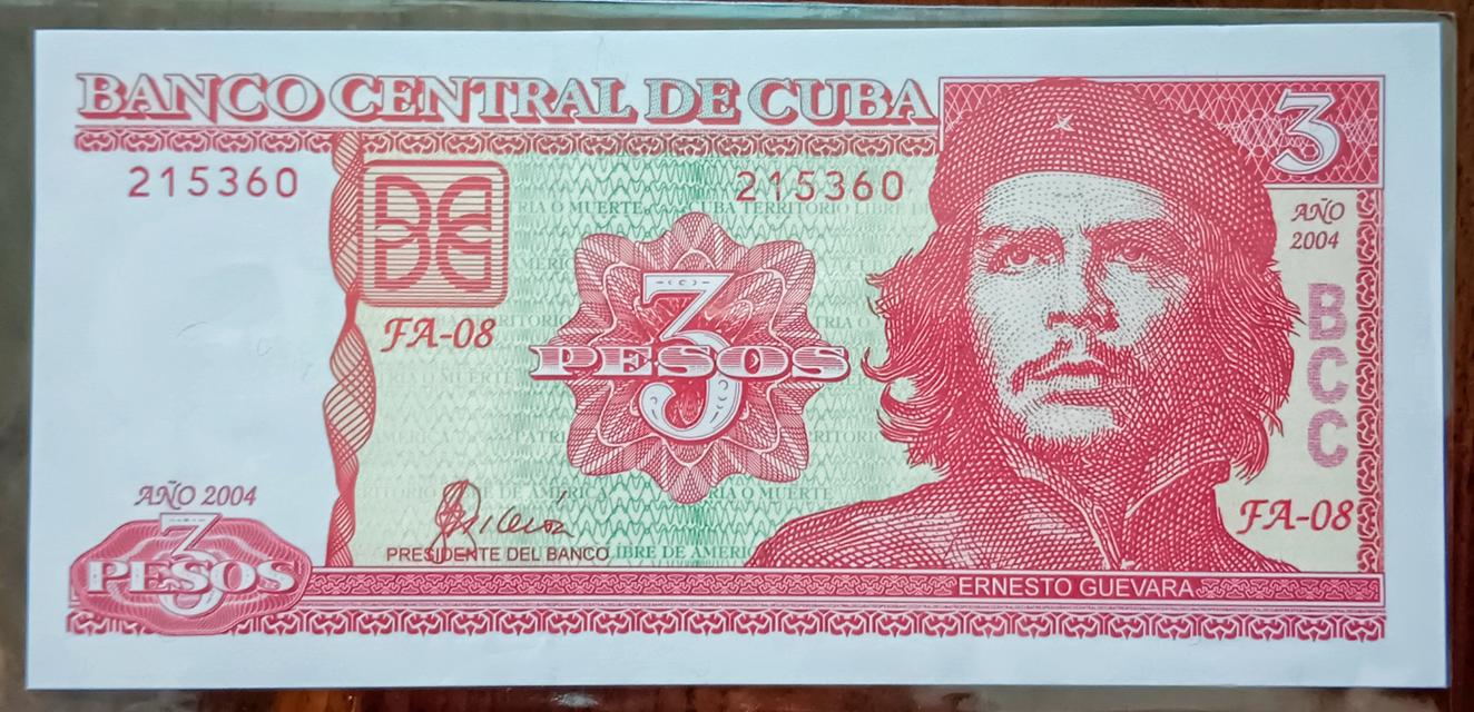 ธนบัตรของประเทศคิวบา ชนิดราคา 3 เปโซ