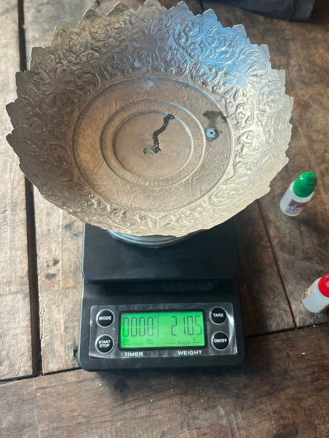 พานเงิน90%น้ำหนัก 210.5กรัม รูปที่ 3