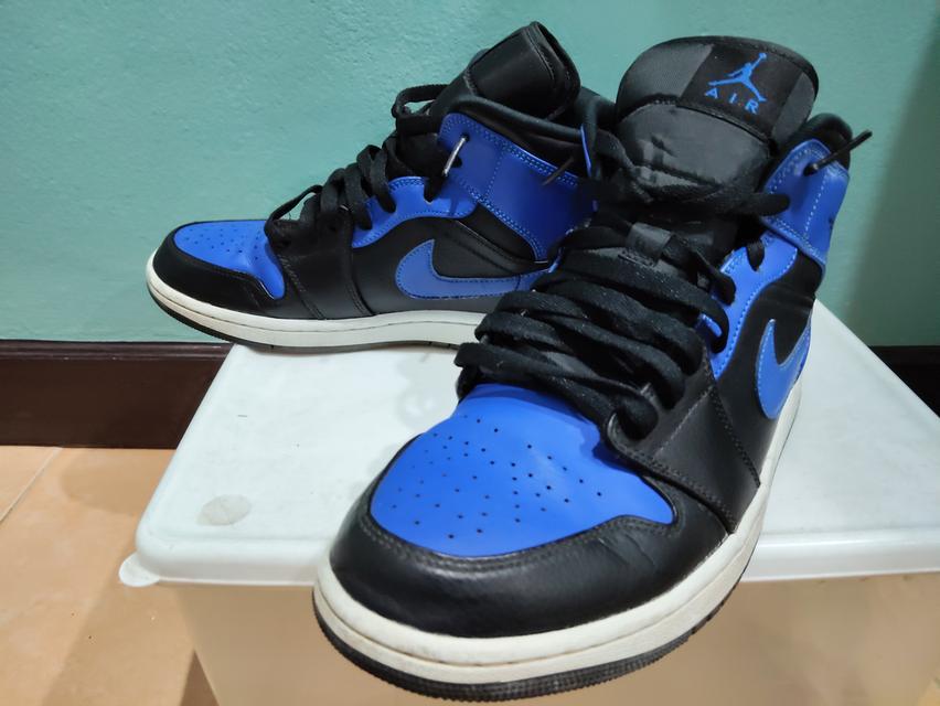 Air jordan 1 mid สีน้ำเงิน มือสอง รูปที่ 5