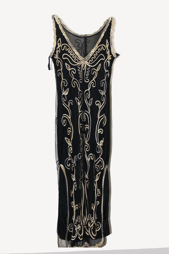 เดรสแม็กซี่ผ้าโปร่งปักลาย สไตล์แกสบี้ เดรส Gatsby Tulle Maxi Embroidered @SP049 7
