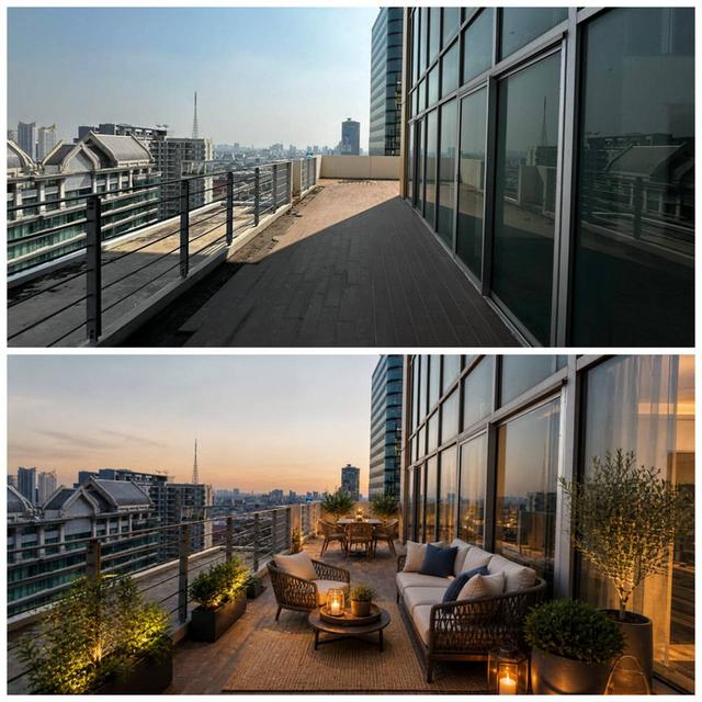 ขายด่วน! คอนโด เพนท์เฮ้าส์ ติดถนน เพชรบุรี Penthouse My Resort Bangkok 194 ตร.ม. ชั้น 27 11