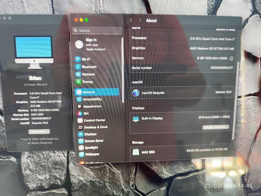 imac 21.5 นิ้ว  core i7 แรงๆ  พร้อมใช้ รูปที่ 10