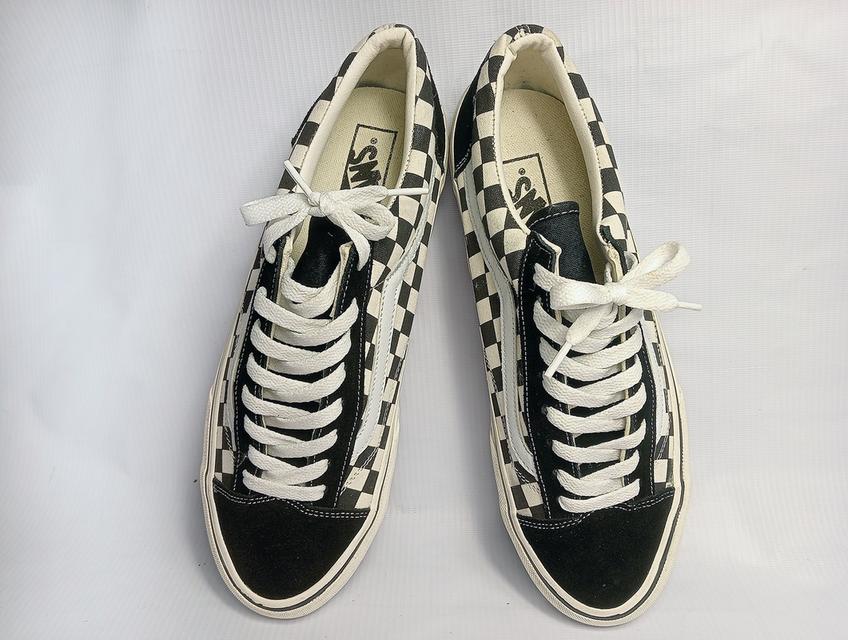 VANS รองเท้าผ้าใบของใหม่ ลายตารางหมากรุก สีดำ จัดส่งฟรี!!! เก็บปลายทาง 3
