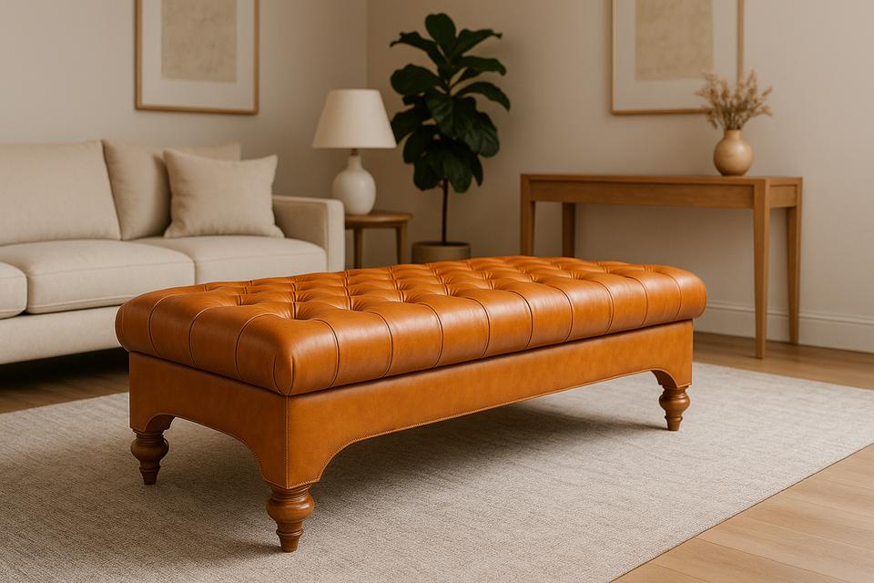 สตูลบาร์ รุ่น Roman Stool วินเทจ ไม้สัก งานดึงกระดุม เหมาะแต่งร้าน แต่งบ้าน มีสีหนังให้เลือก วัสดุคุณภาพดี