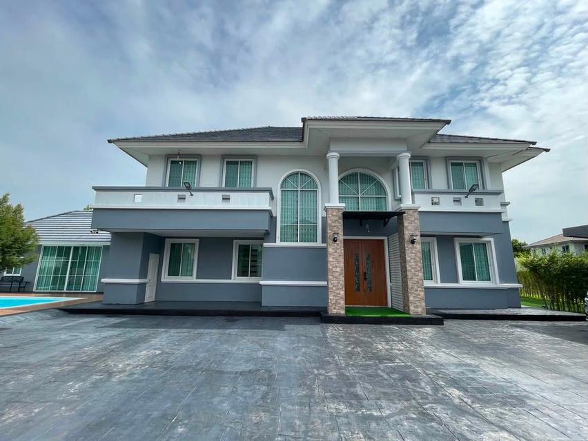 U1469 ให้เช่าบ้านเดี่ยว 2 ชั้น บ้านสวนเนรมิตร วัชรพล เพิ่มสิน ที่ดิน 1 ไร่ พร้อมสระว่ายน้ำในตัวบ้าน บ้านพร้อมเฟอร์ 1