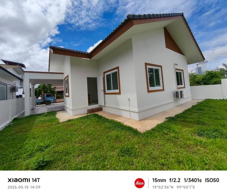 บ้านเดี่ยวสร้างใหม่พร้อมเข้าอยู่กลางเมืองเชียงรายทำเลไข่แดง 8